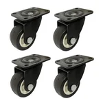 Ackwheel(A-84) 50x25mm Plate Type Single Puff Castor (Without Brake), 75mm Overall Height, Load Capacity 140 Kg (4 Pcs)